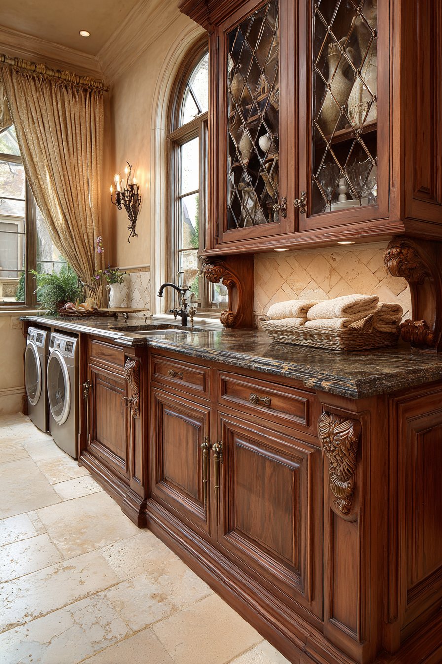 Traditional Cherry Wood with Mullioned Glass