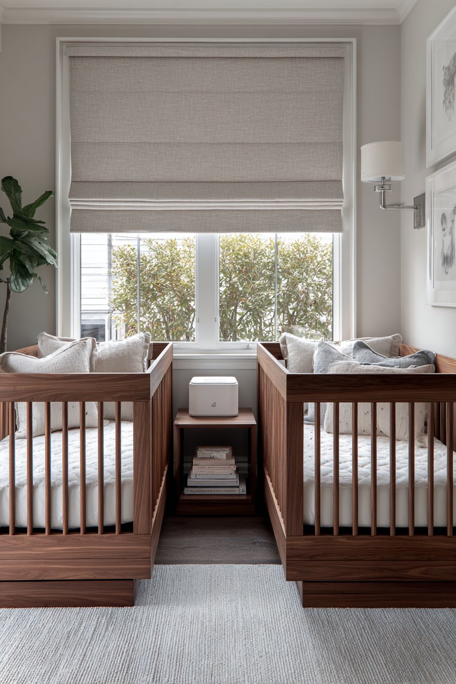 Symmetrical Twin Nursery Setup