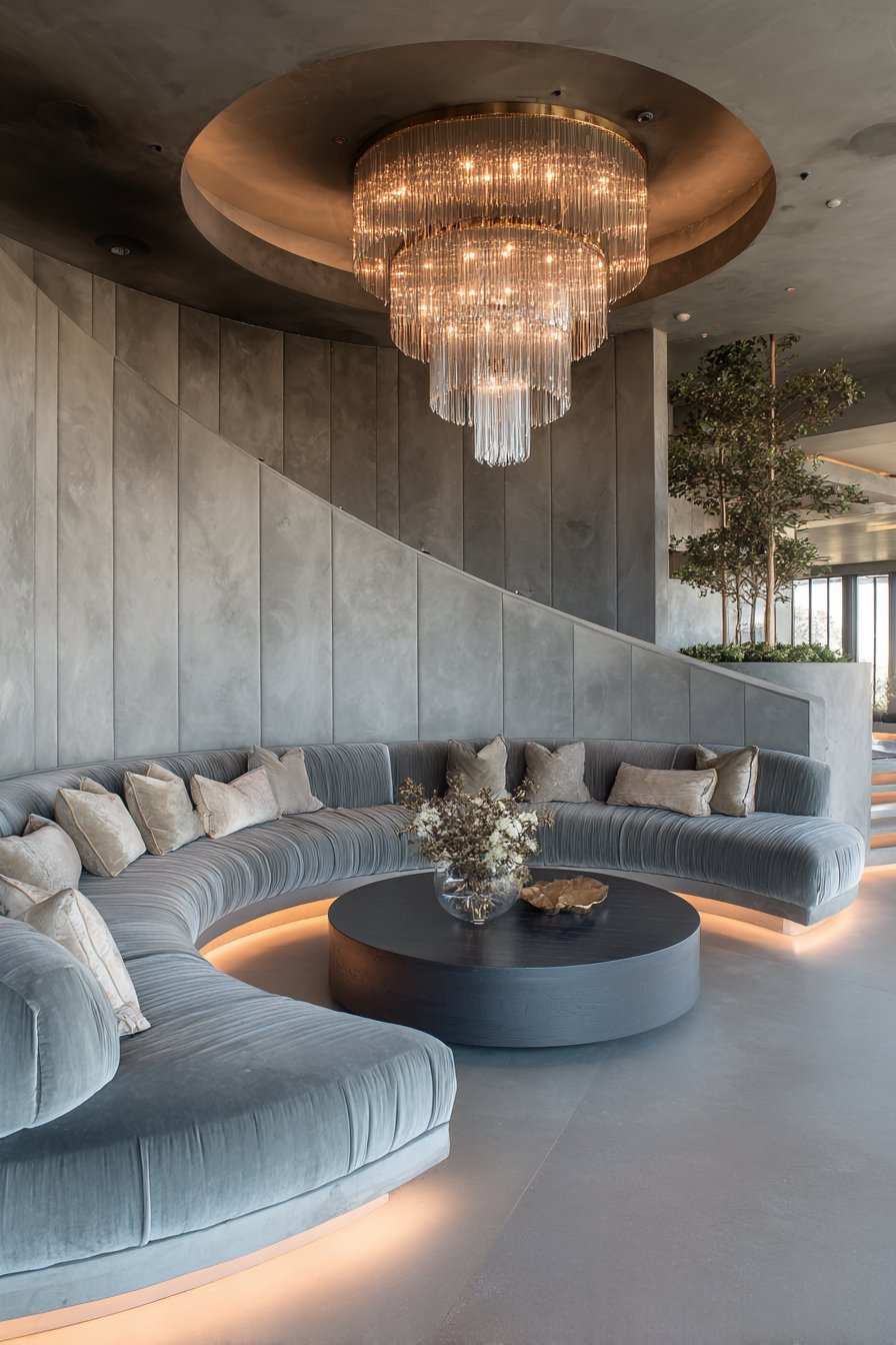 Conversation Pit with Integrated LED Features