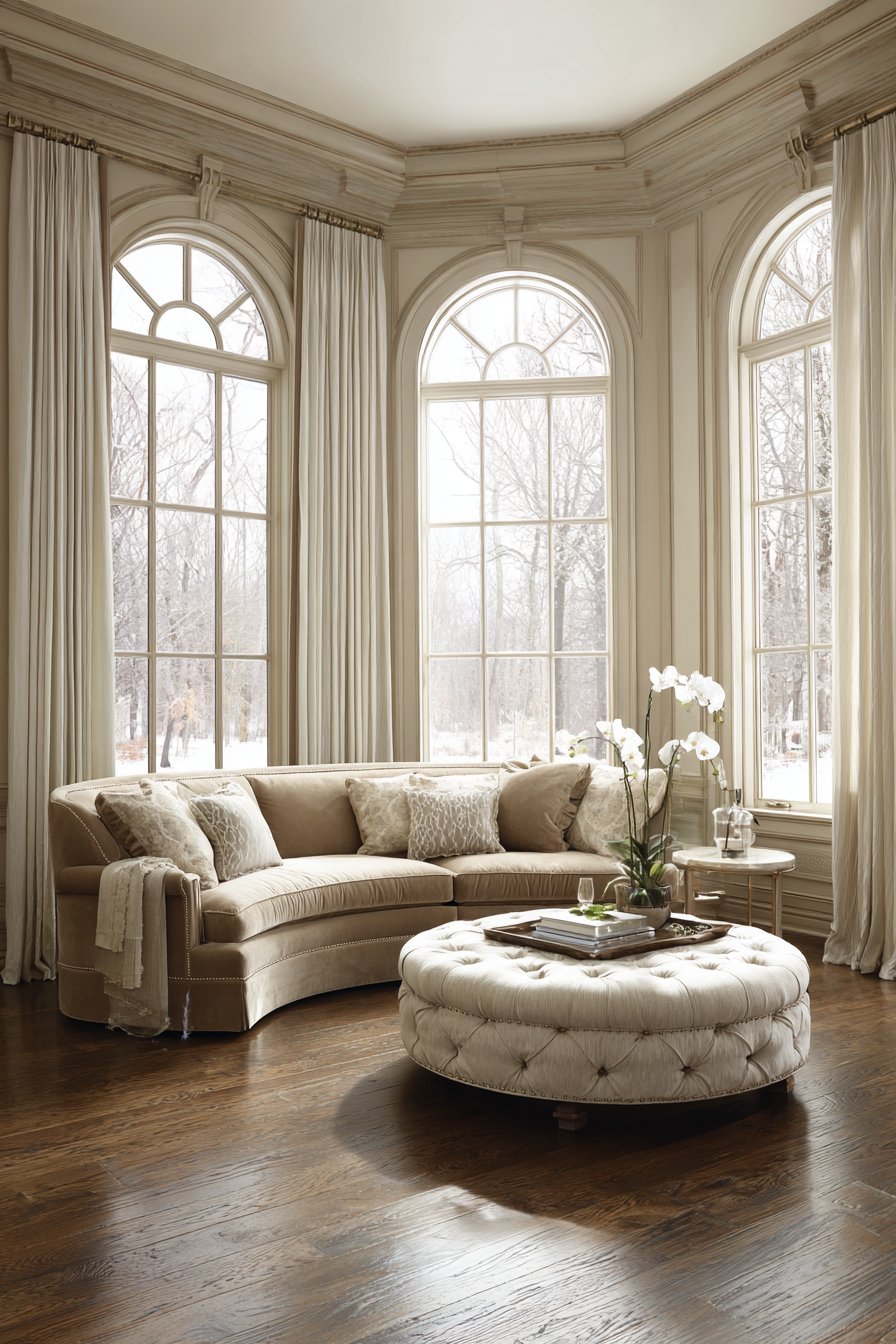 Curved Sectional Arched Windows