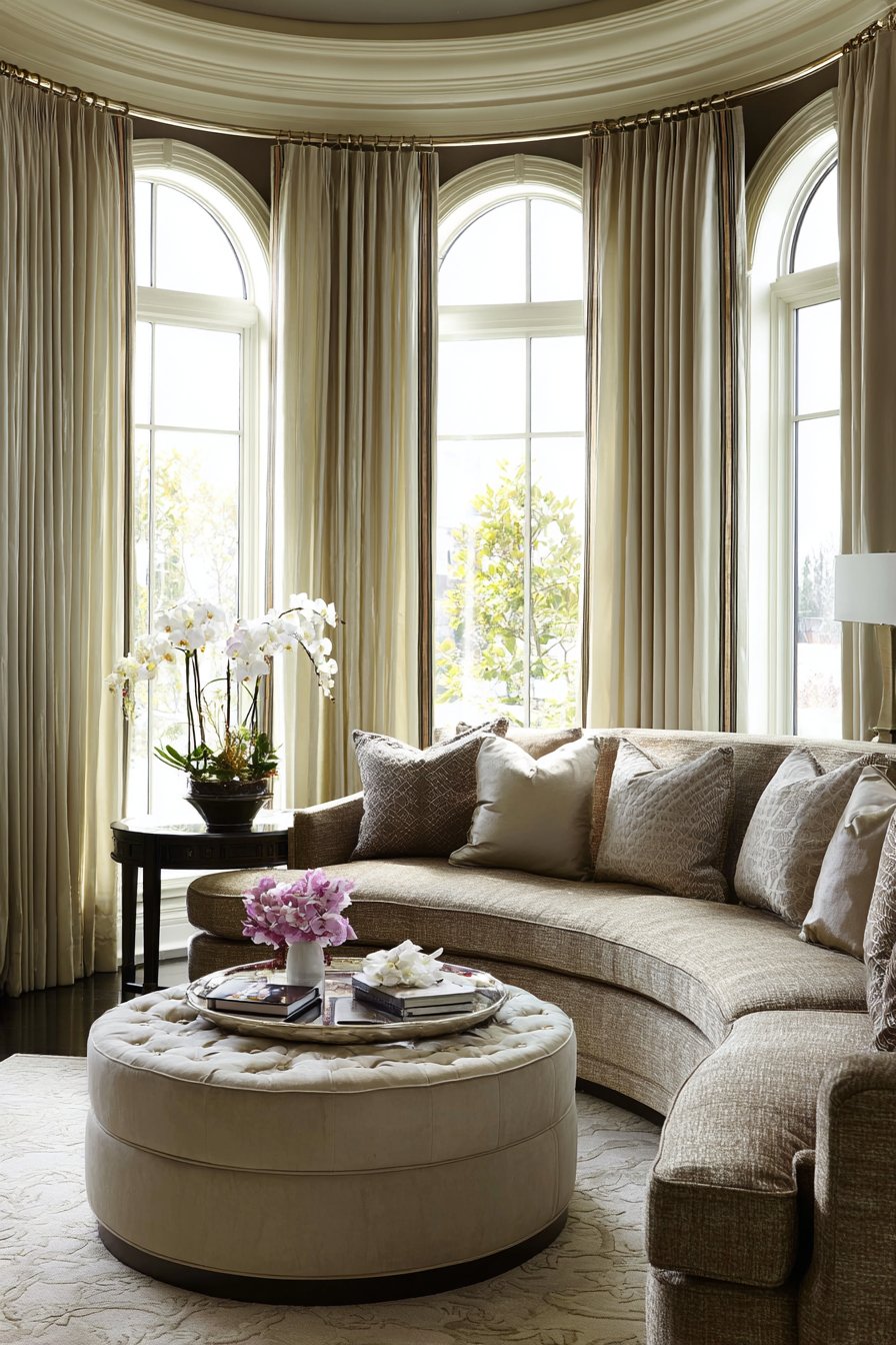 Curved Sectional Arched Windows