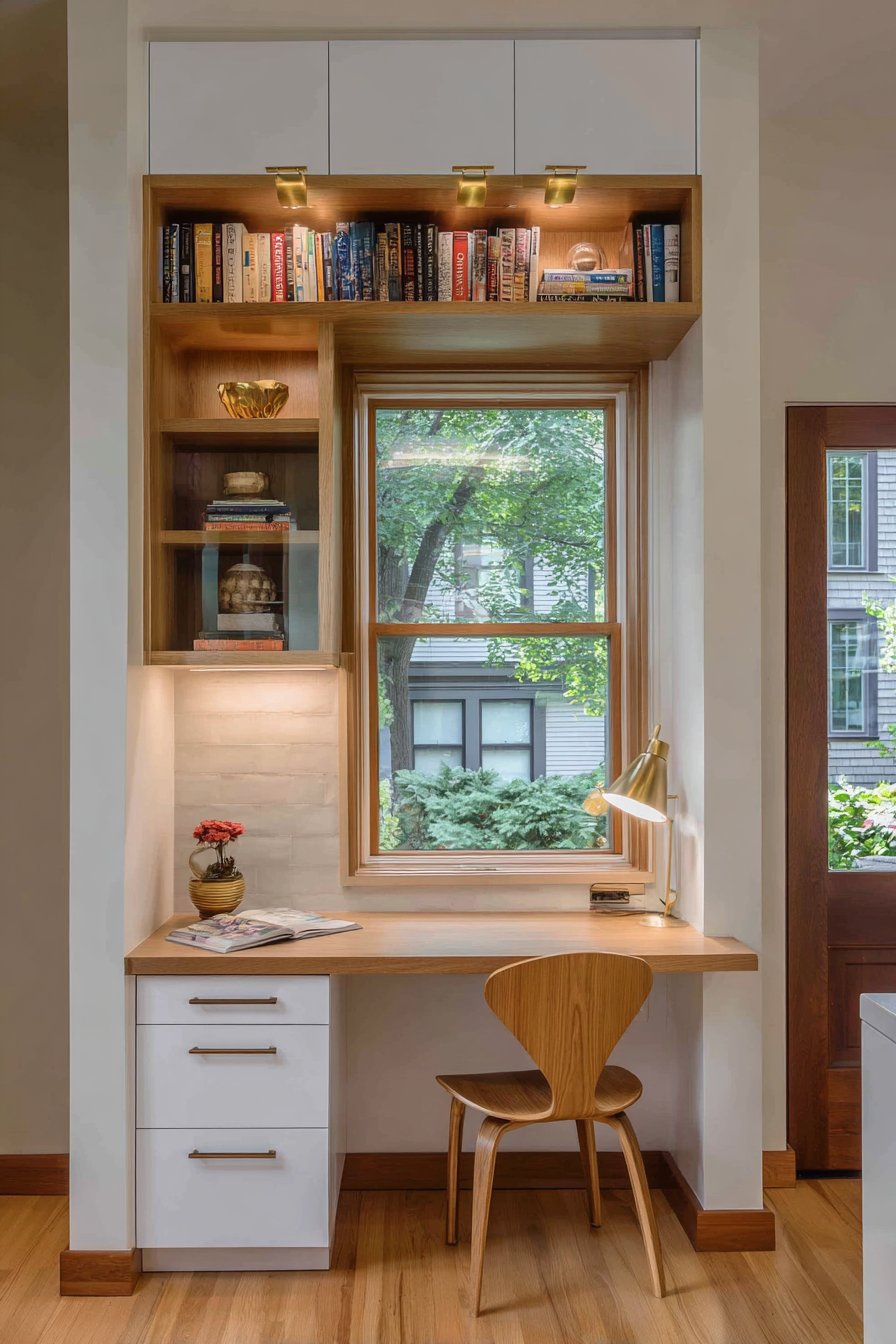 Built-In Kitchen Desk Nook