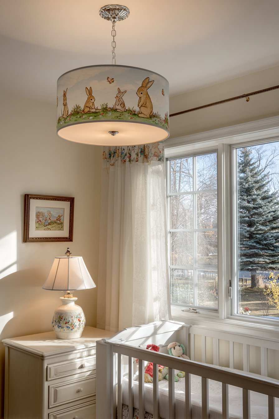 Layered Lighting with Hand-Painted Shade