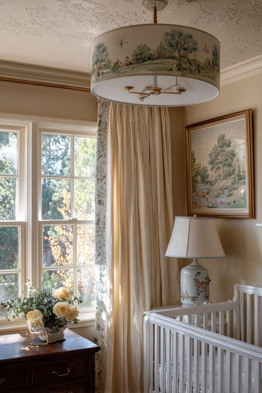 Layered Lighting with Hand-Painted Shade