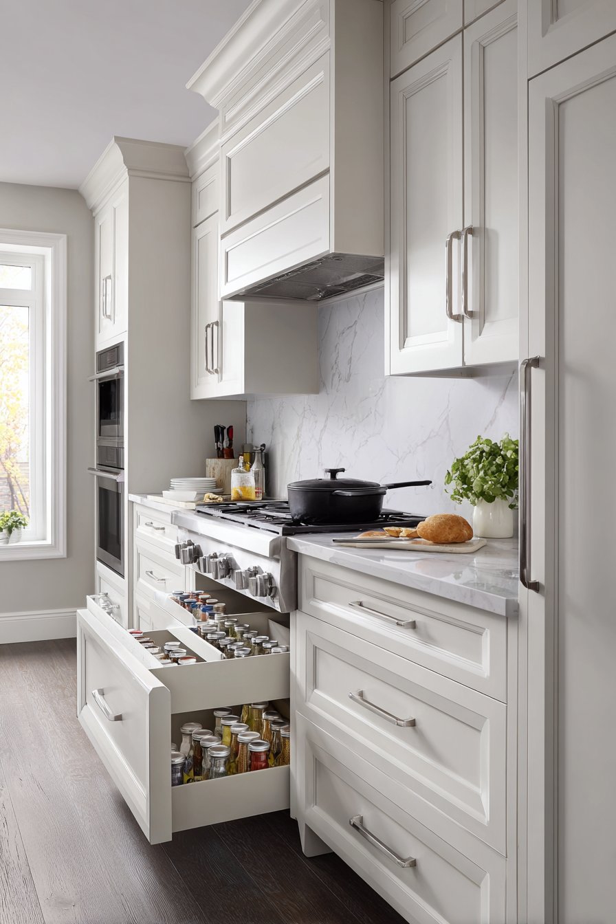 Built-In Spice Rack Drawer