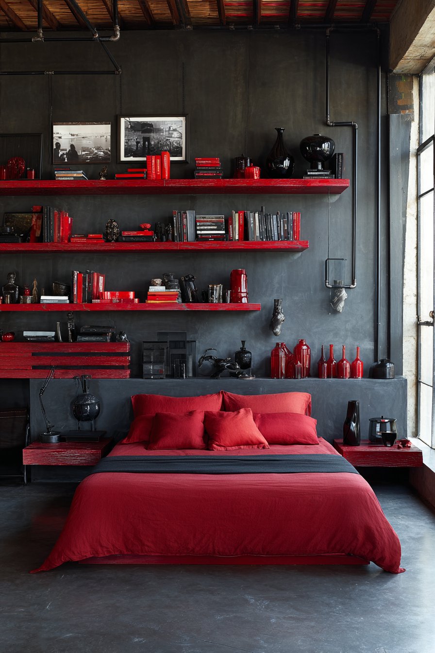 Industrial Open Shelving Display