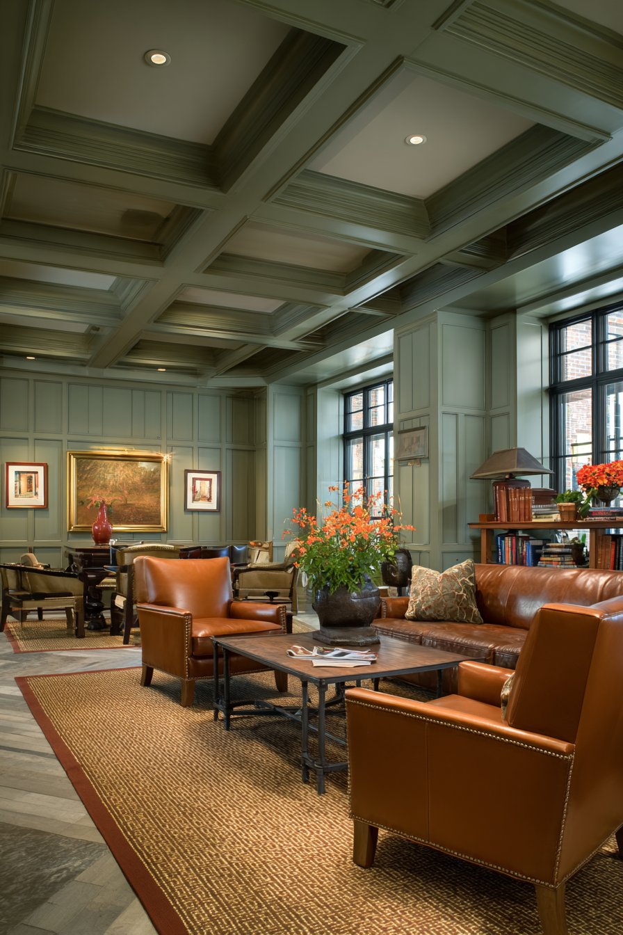 Architectural Coffered Ceiling Detail