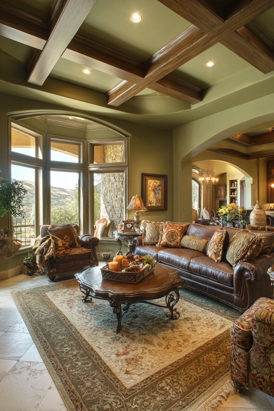 Architectural Coffered Ceiling Detail