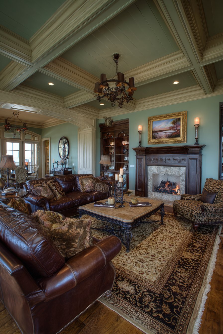 Architectural Coffered Ceiling Detail
