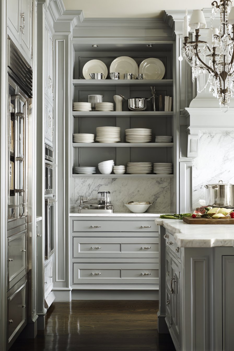 Upscale Dove Grey Traditional Craftsmanship