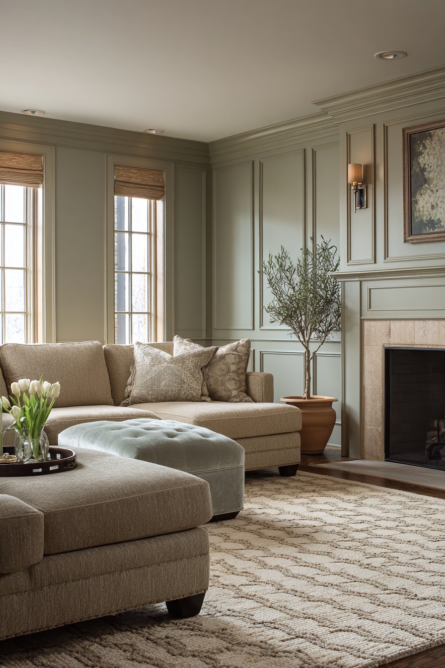 Transitional Fireplace Warmth