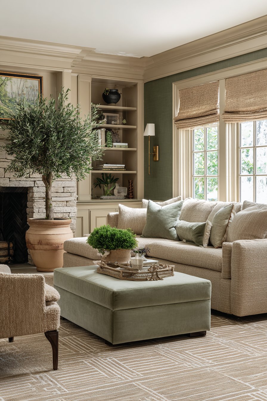 Transitional Fireplace Warmth