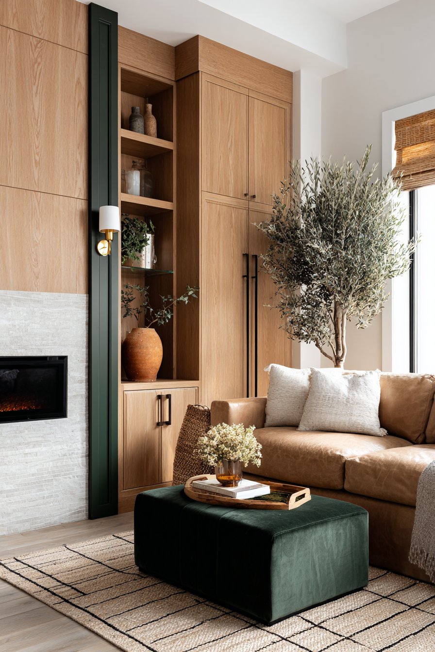 Transitional Fireplace Warmth