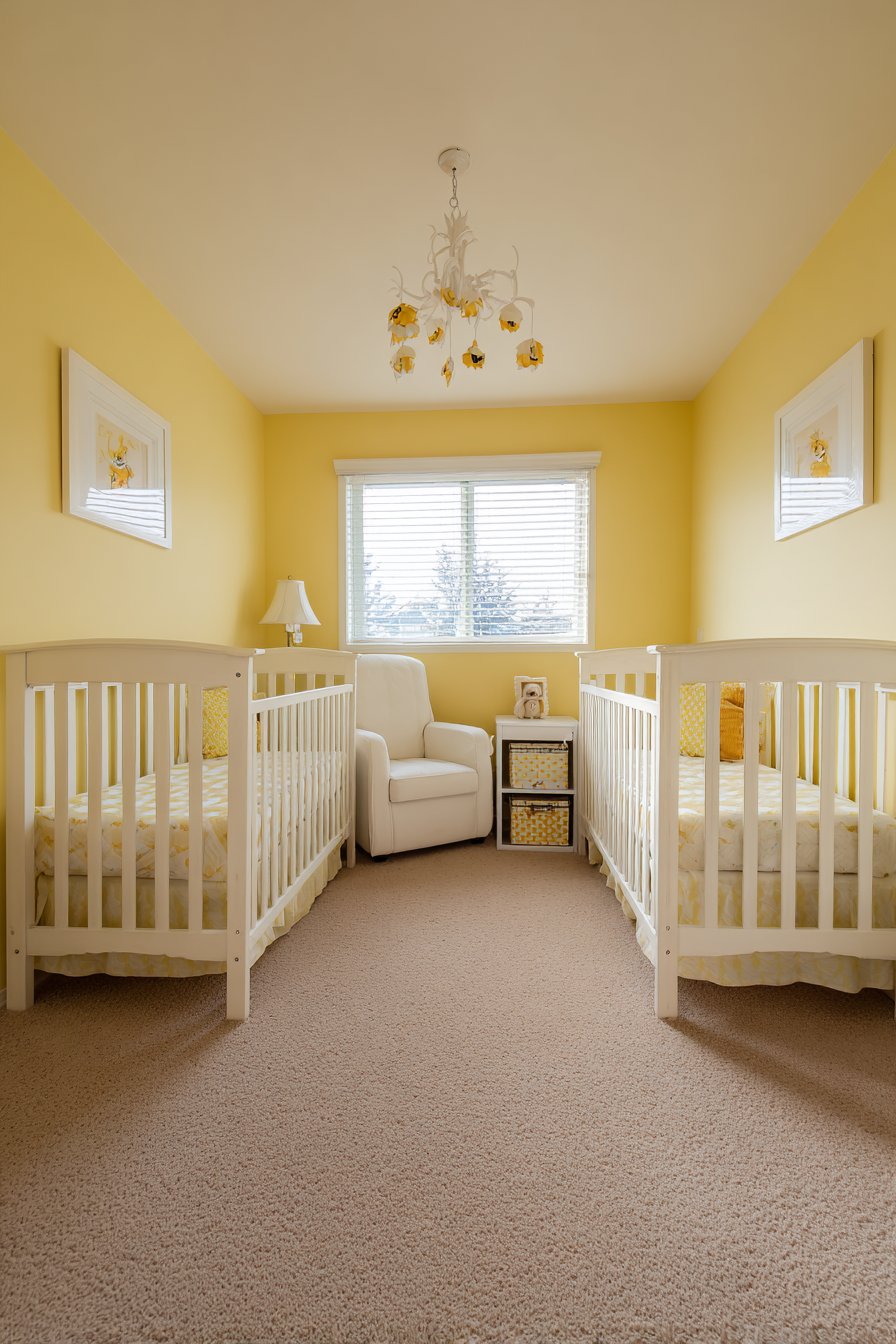 Symmetrical Twin Nursery Layout