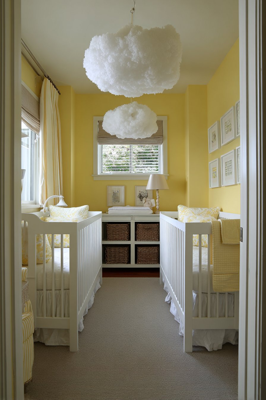 Symmetrical Twin Nursery Layout