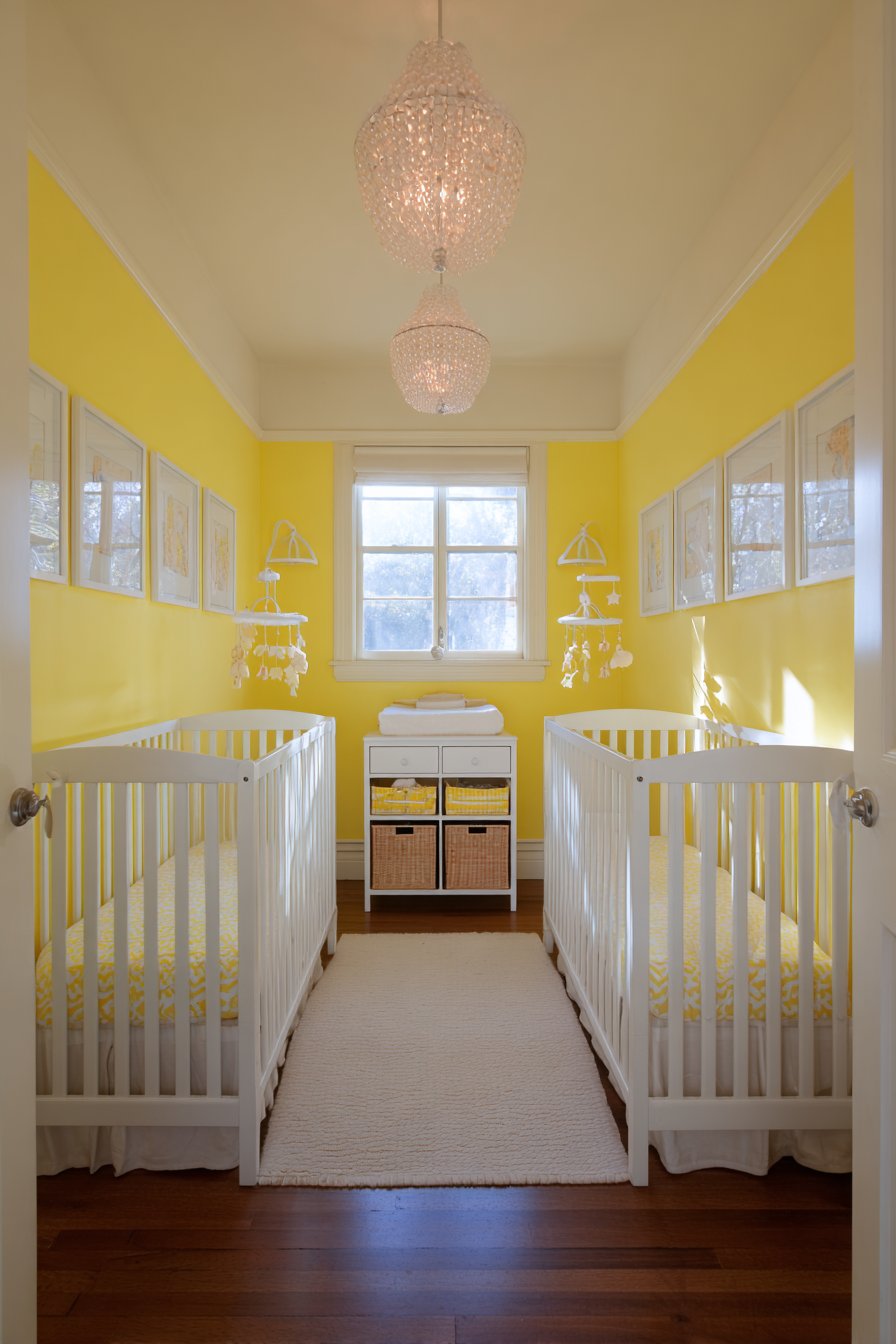 Symmetrical Twin Nursery Layout