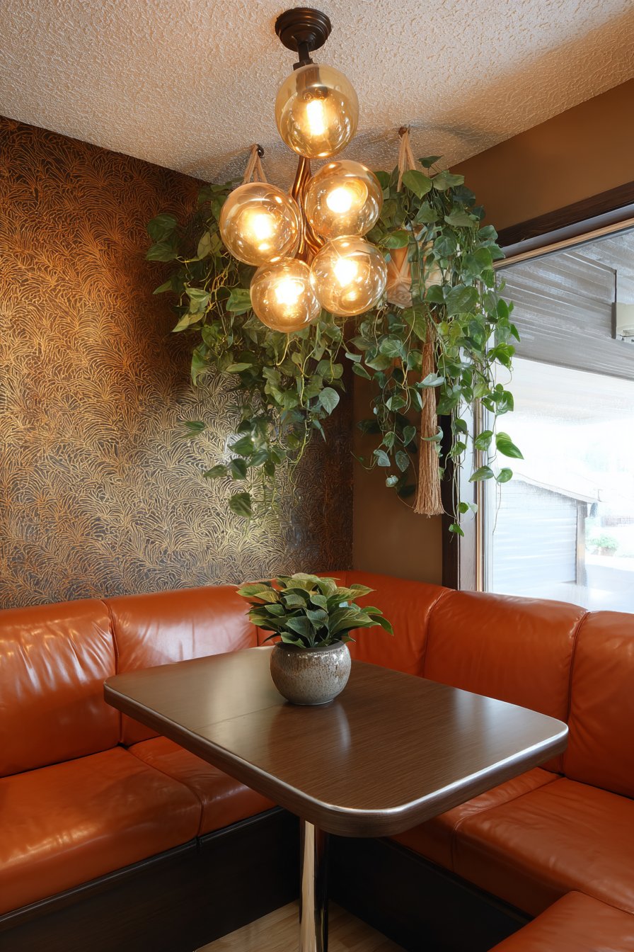 Cozy Burnt Orange Breakfast Nook