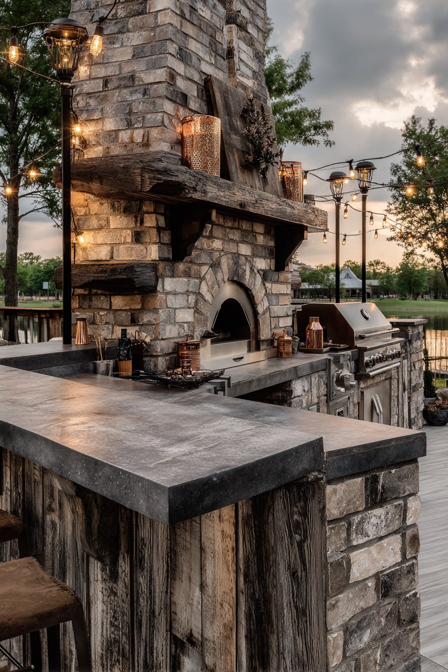 Rustic Brick Pizza Oven Centerpiece