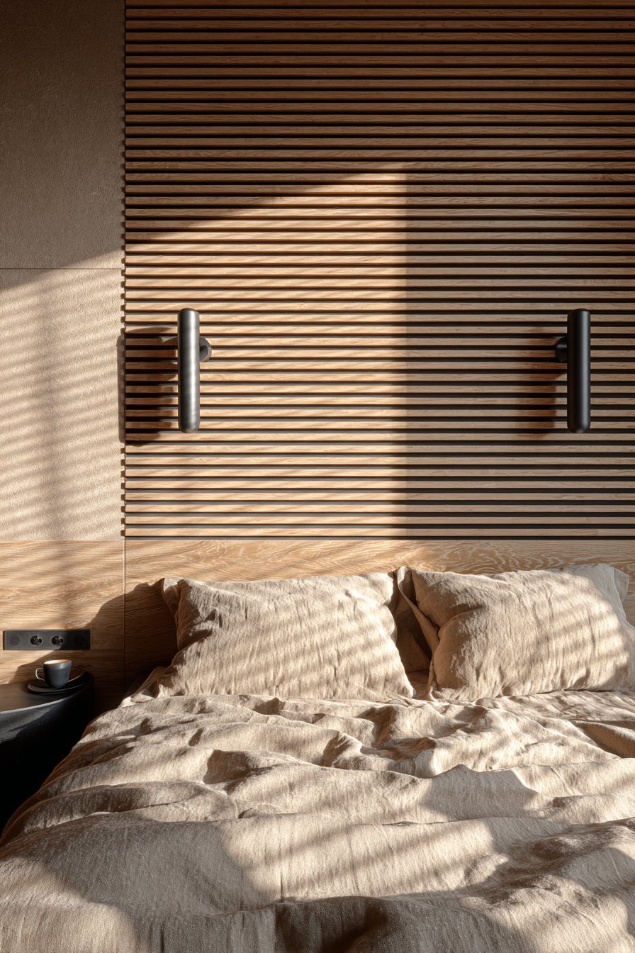 Architectural Wood Slat Feature Wall