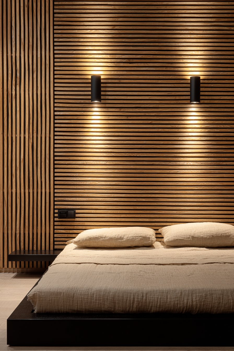 Architectural Wood Slat Feature Wall