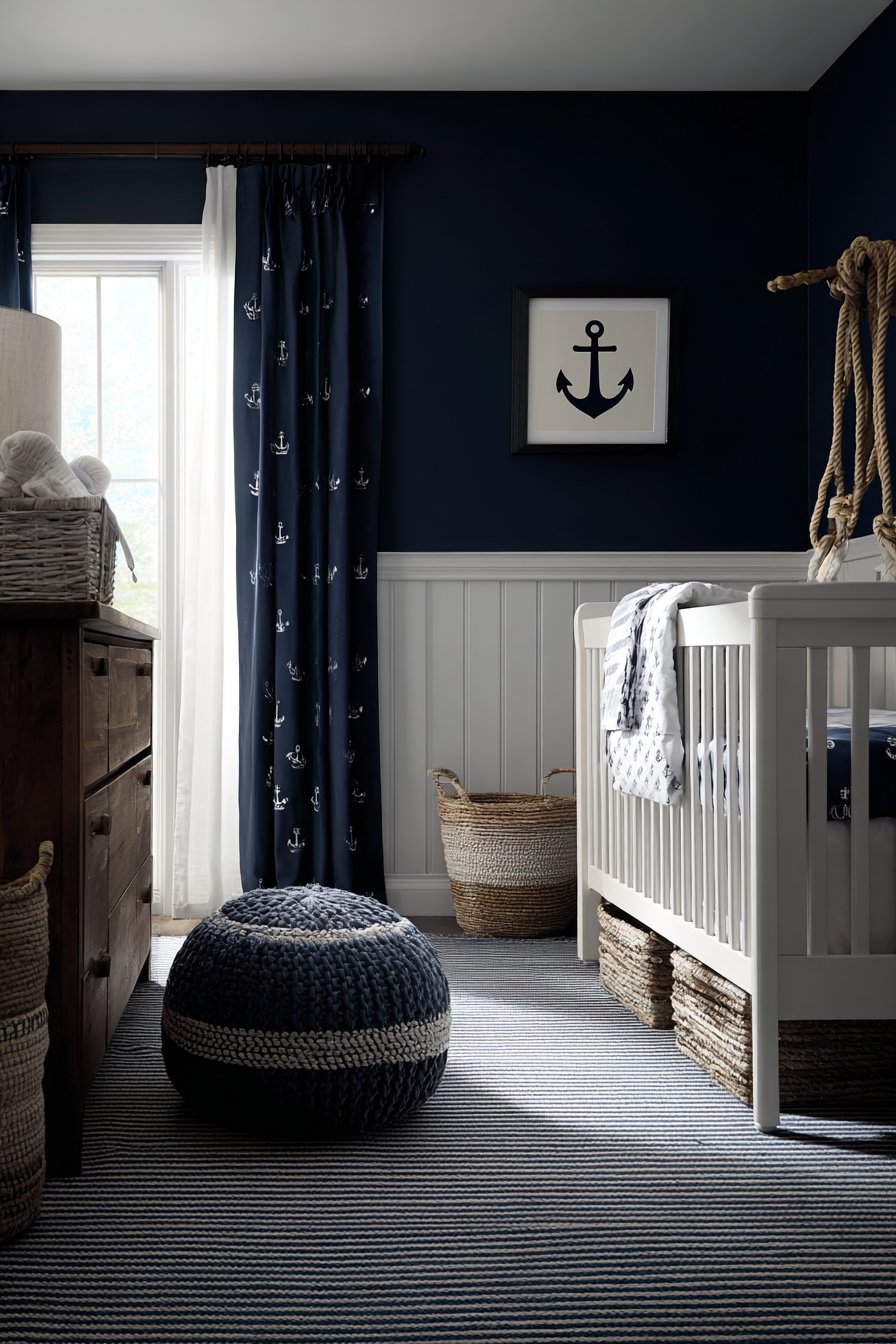 Deep Navy Nautical Retreat