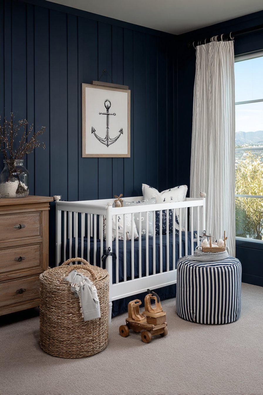 Deep Navy Nautical Retreat