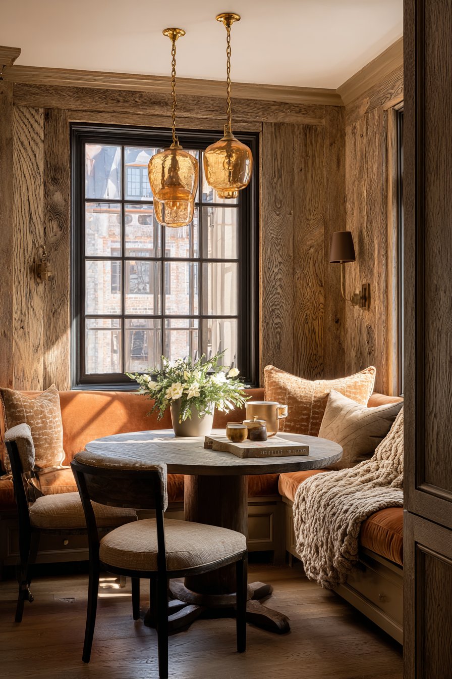 Terracotta Velvet Breakfast Nook