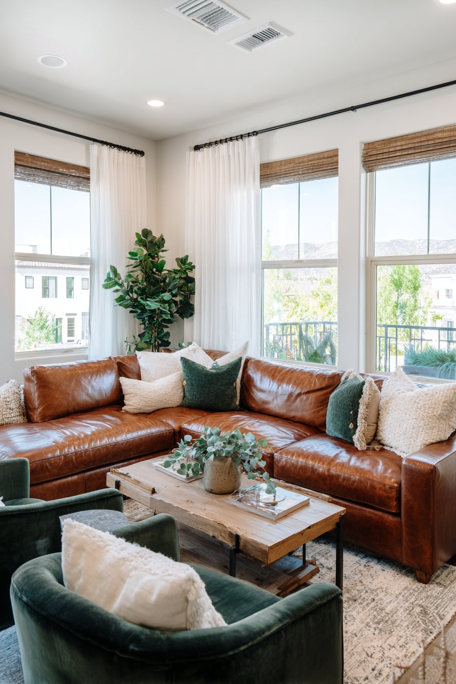 Modern Leather and Forest Green Sophistication