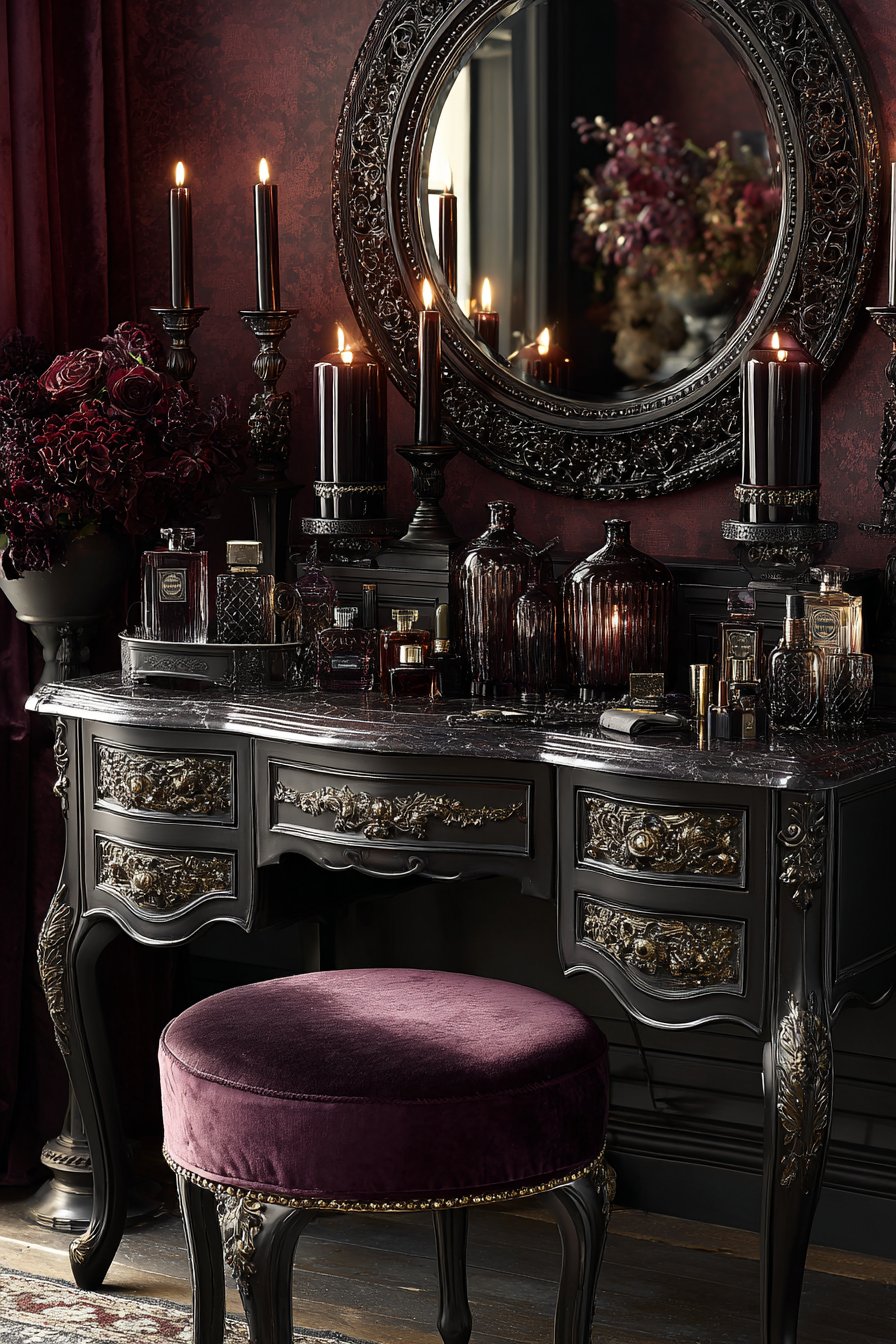  Gothic-Inspired Vanity Area
