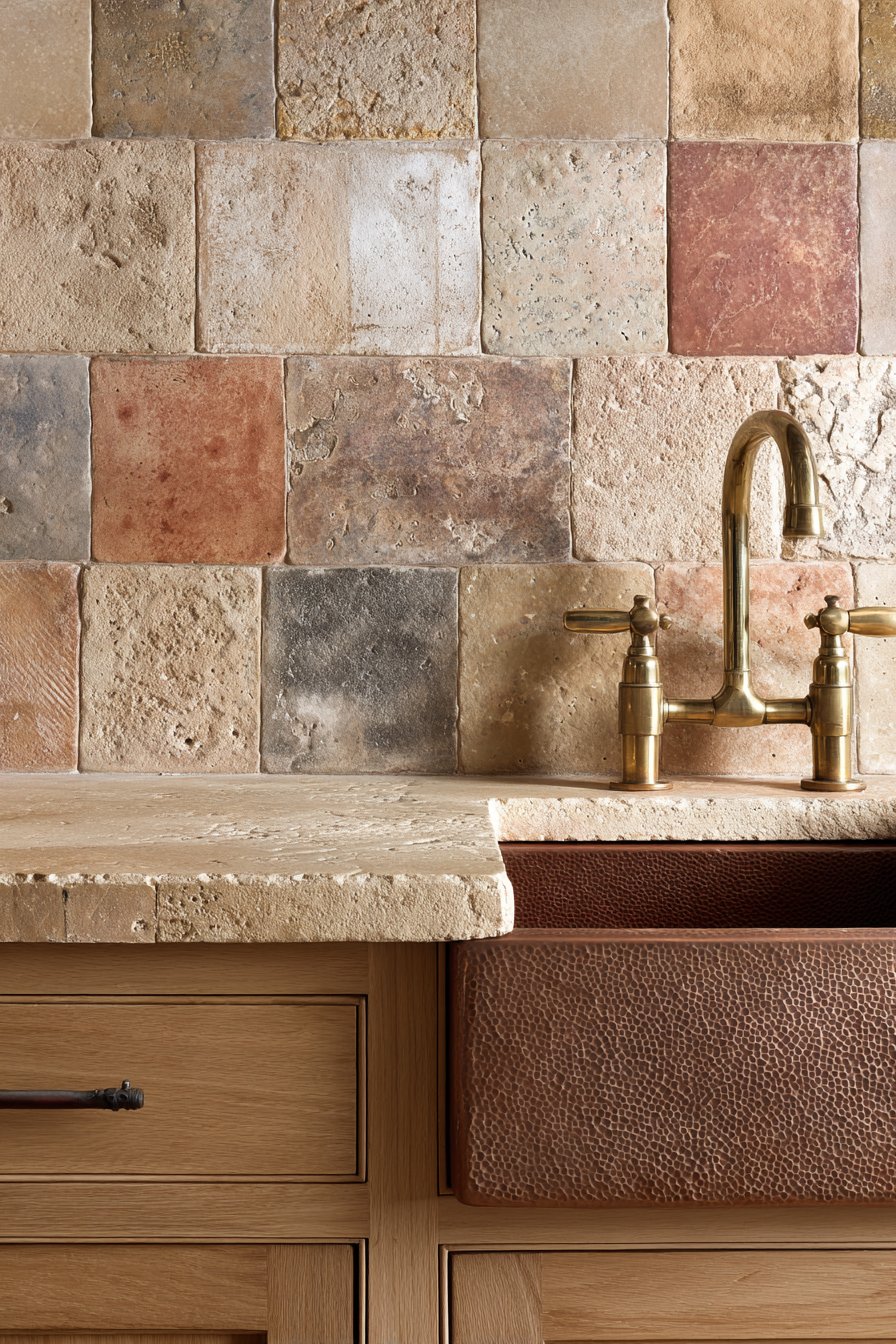 Handcrafted Terracotta Backsplash Beauty