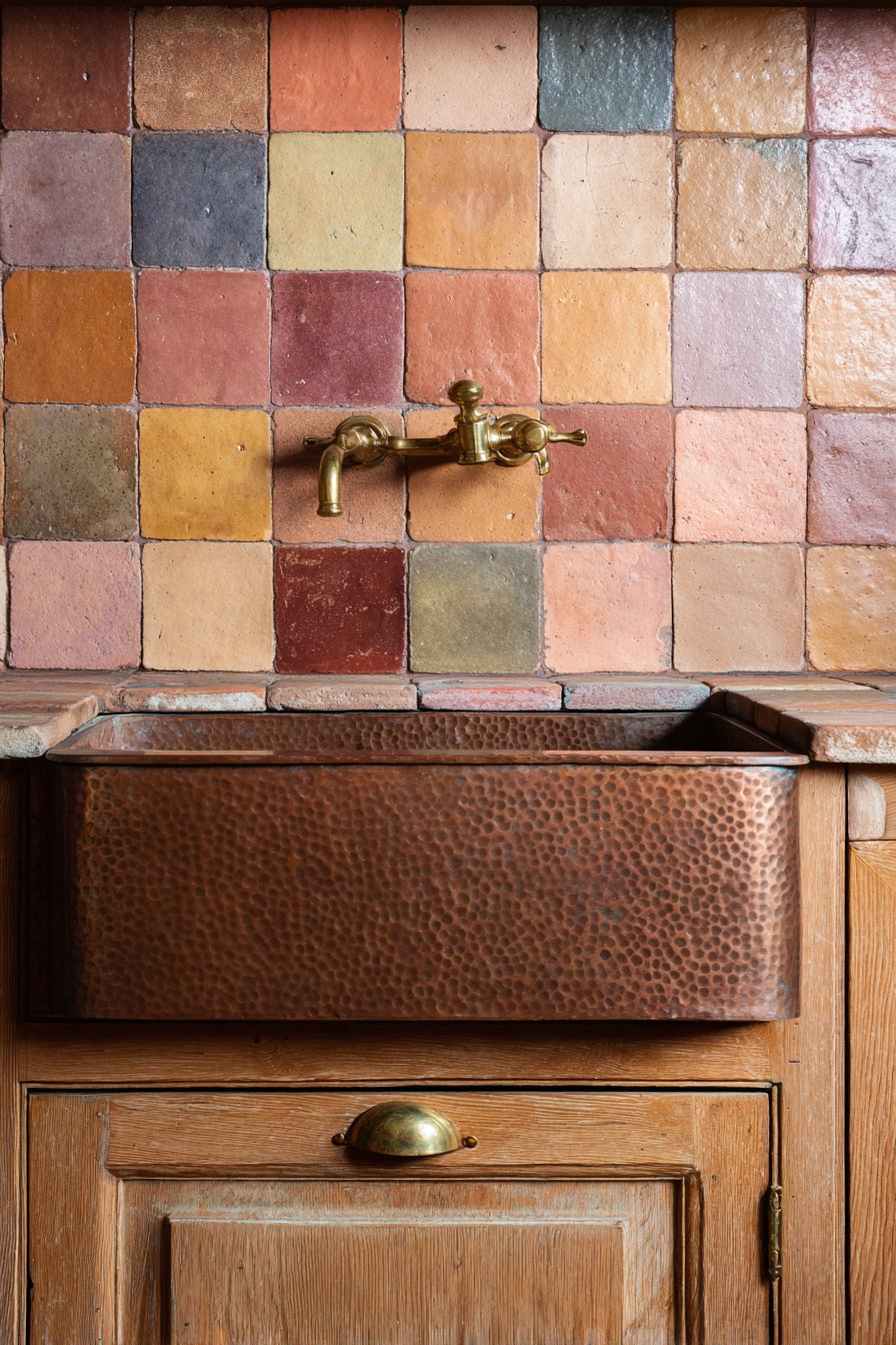 Handcrafted Terracotta Backsplash Beauty