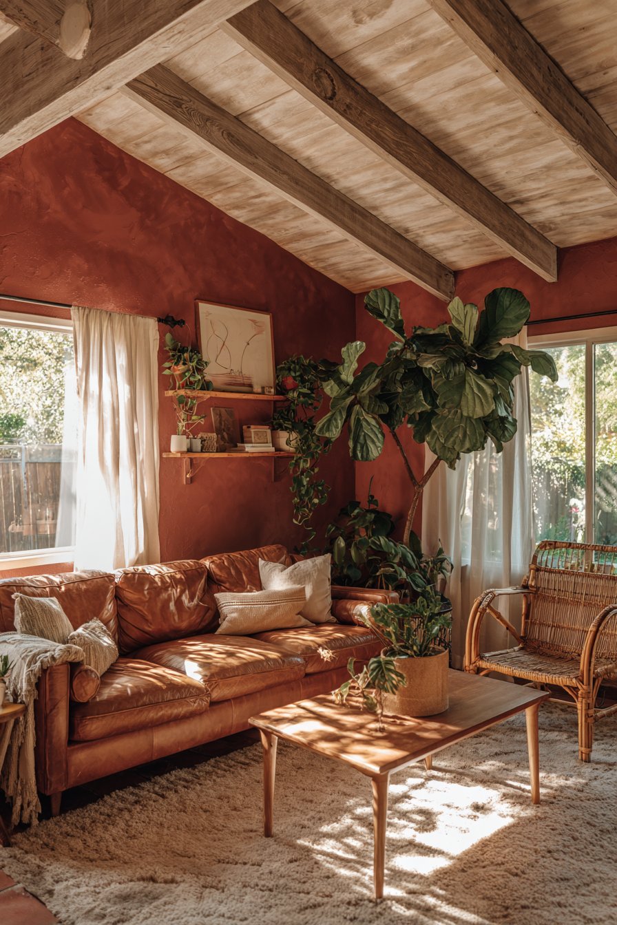 Weathered Oak and Terracotta Warmth