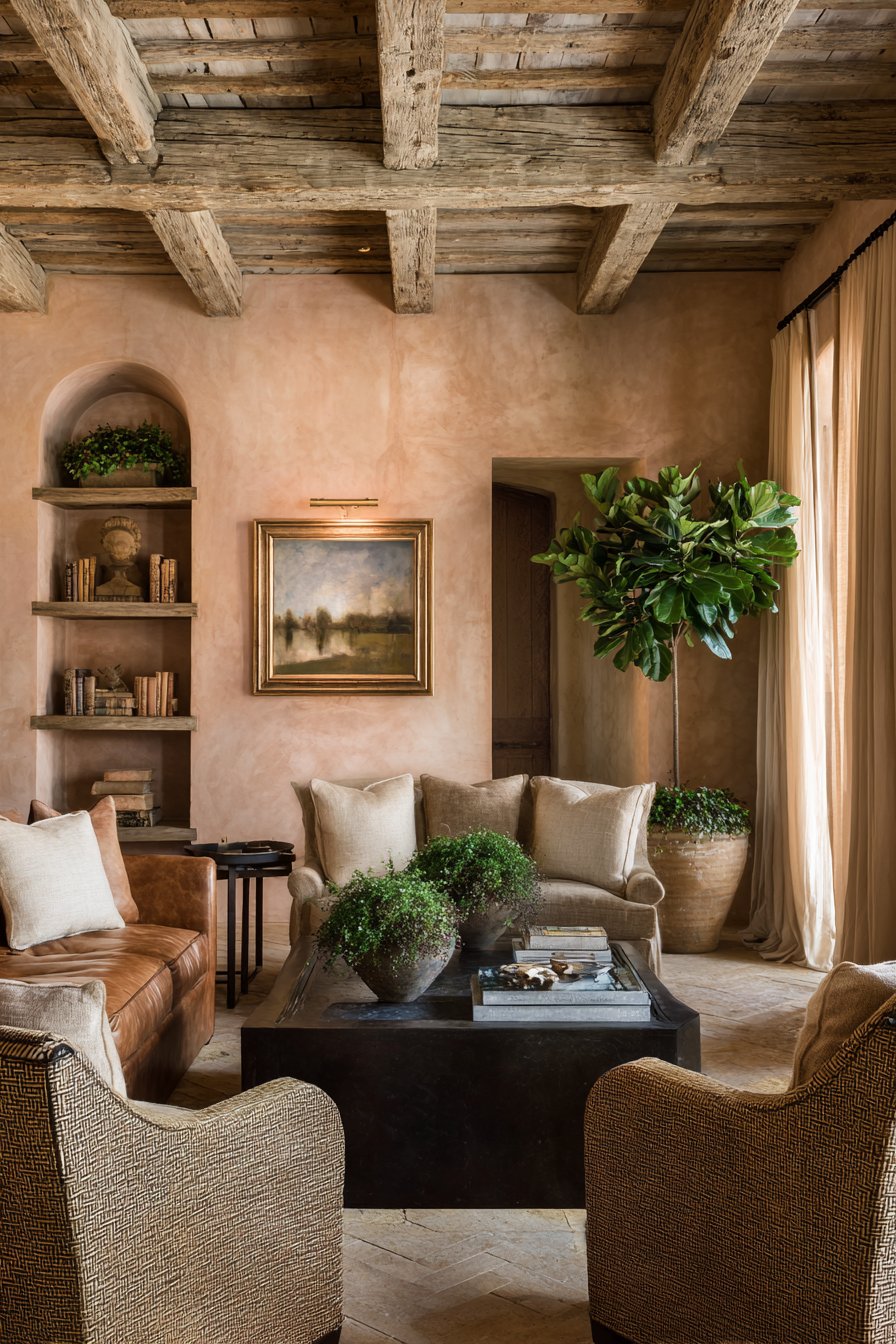 Weathered Oak and Terracotta Warmth