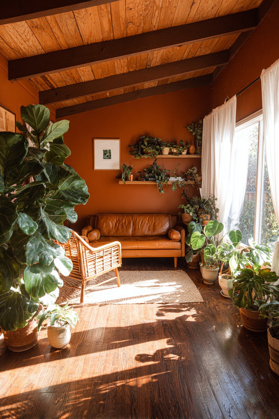 Weathered Oak and Terracotta Warmth