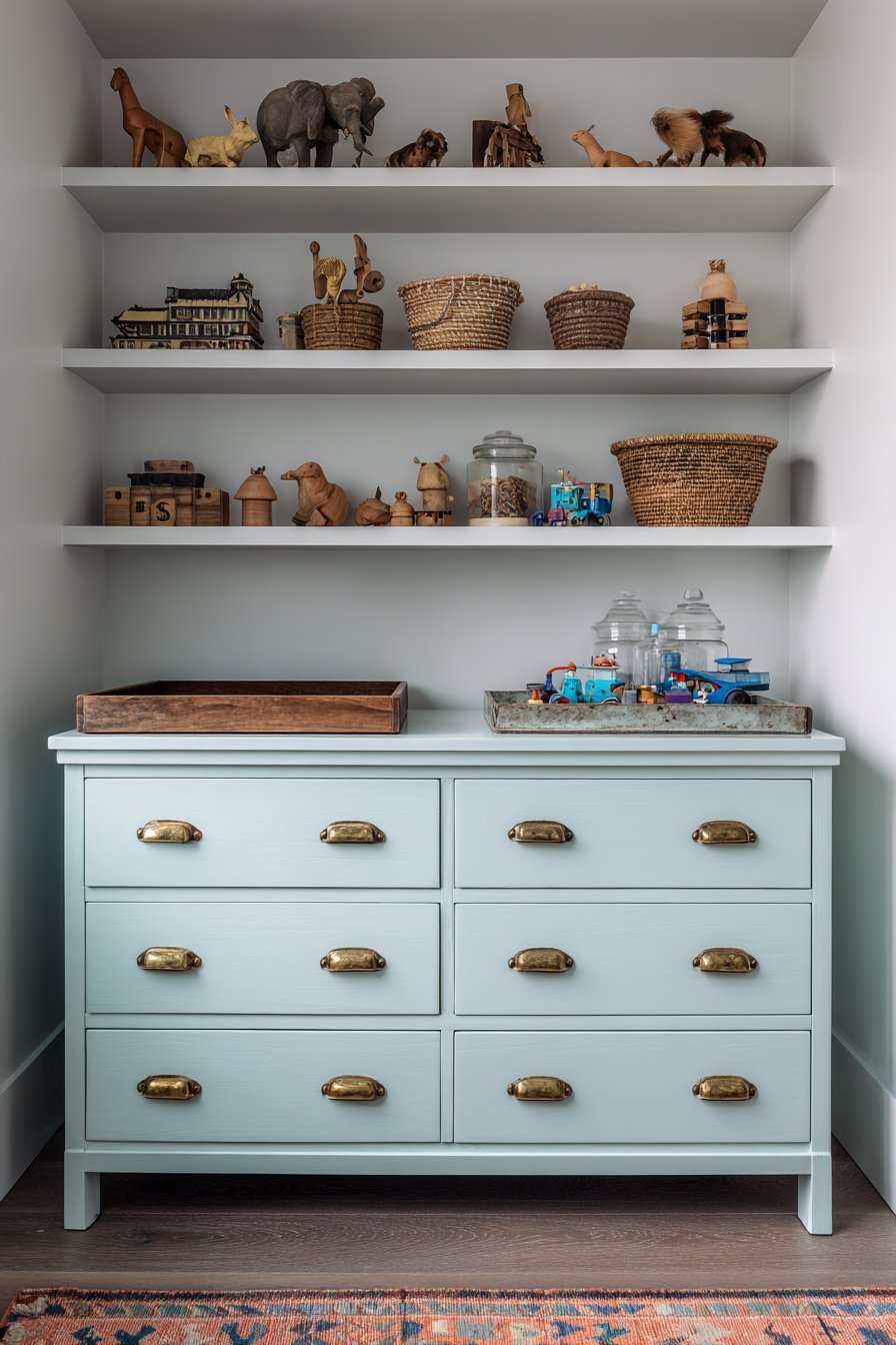 Repurposed Antique Dresser Changing Station