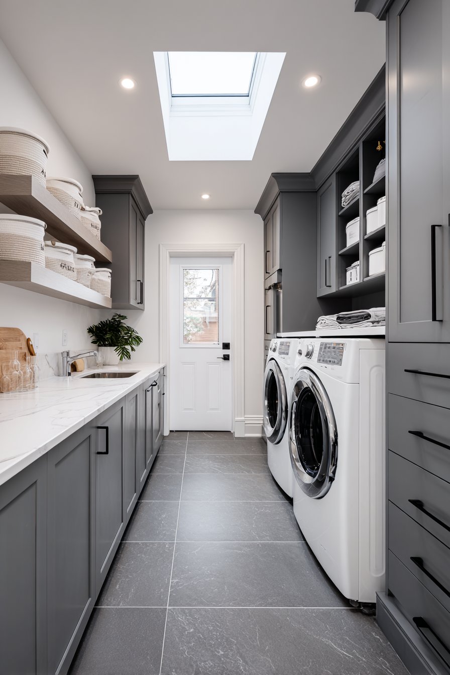 Modern Grey Streamlined Workspace