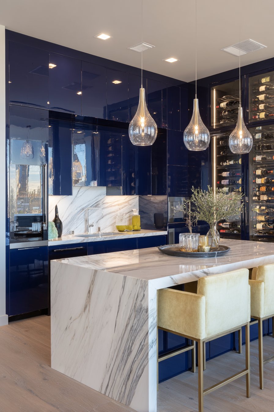 Navy Blue Island Centerpiece