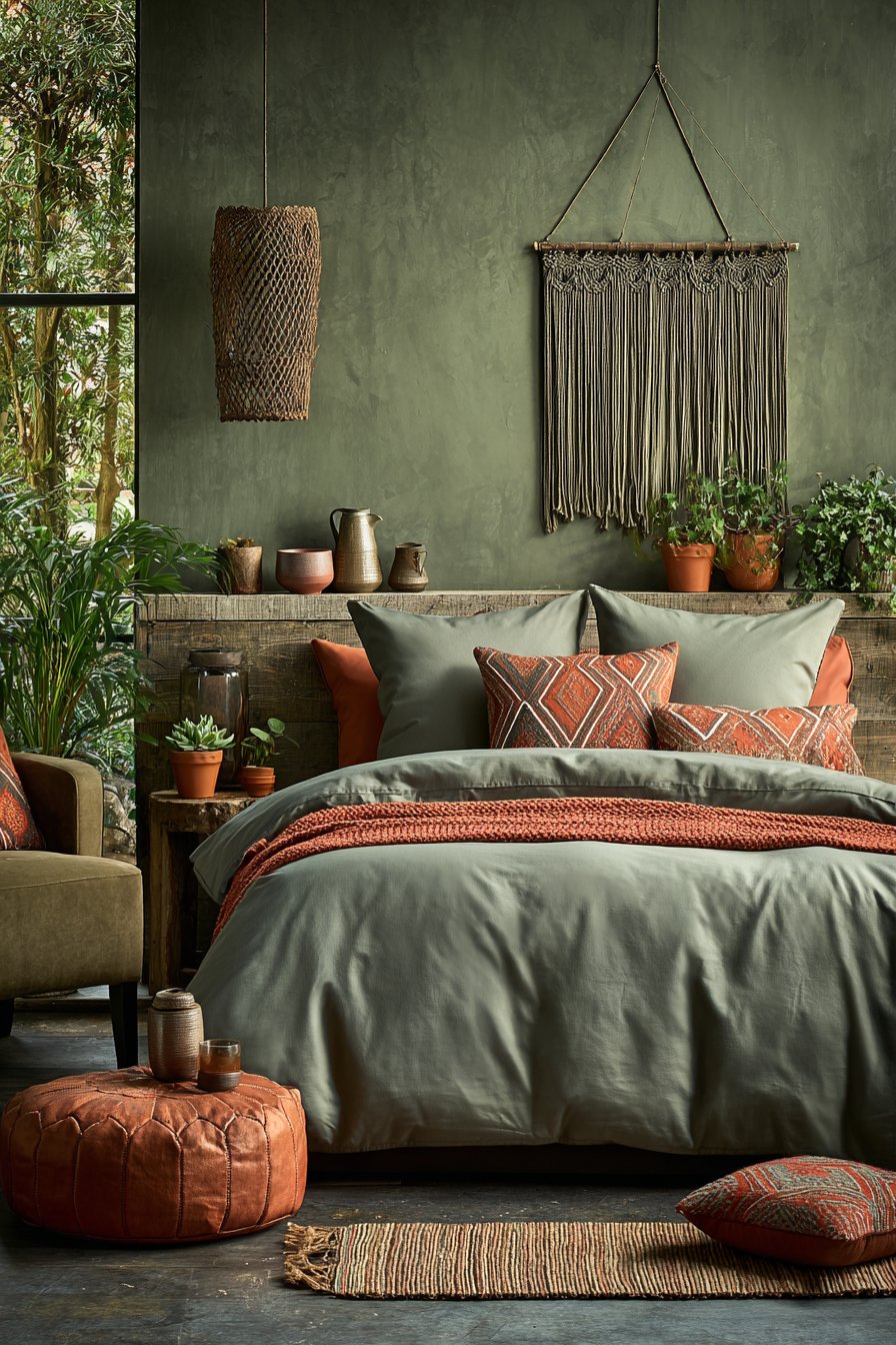 Bohemian Emerald and Terracotta Haven