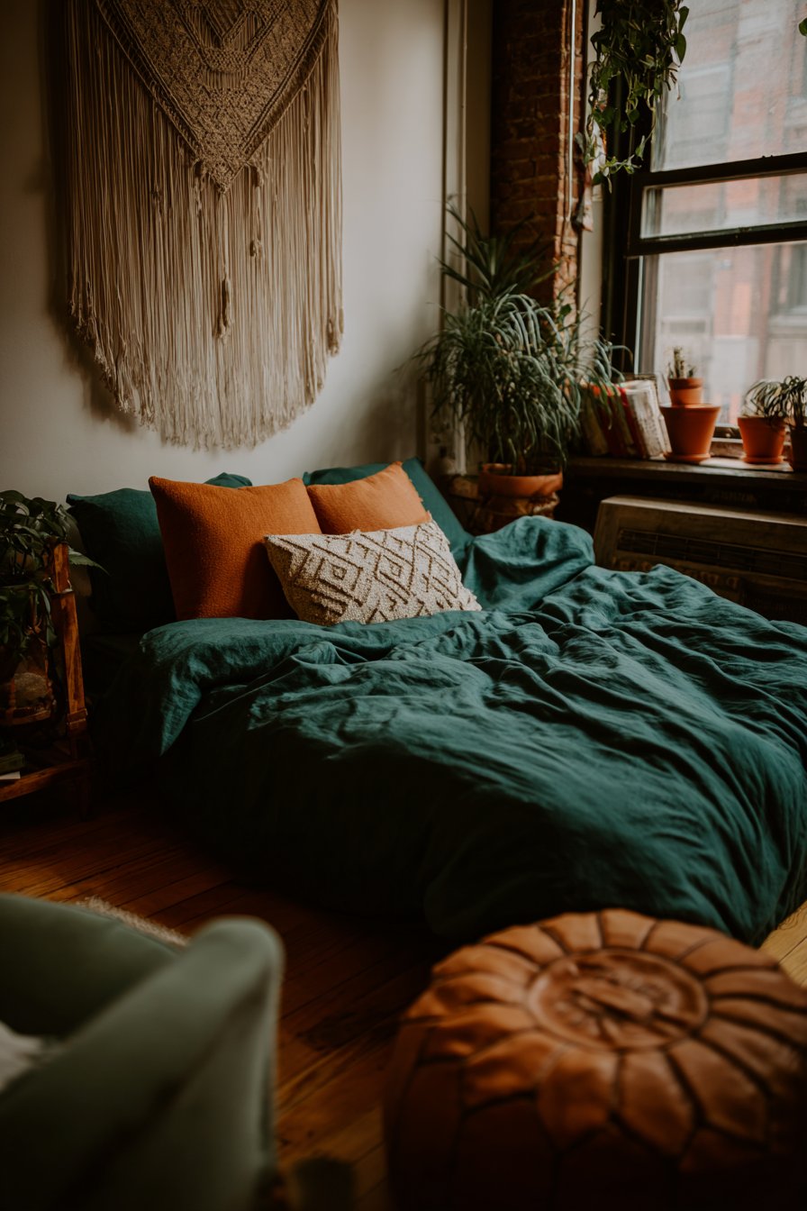 Bohemian Emerald and Terracotta Haven