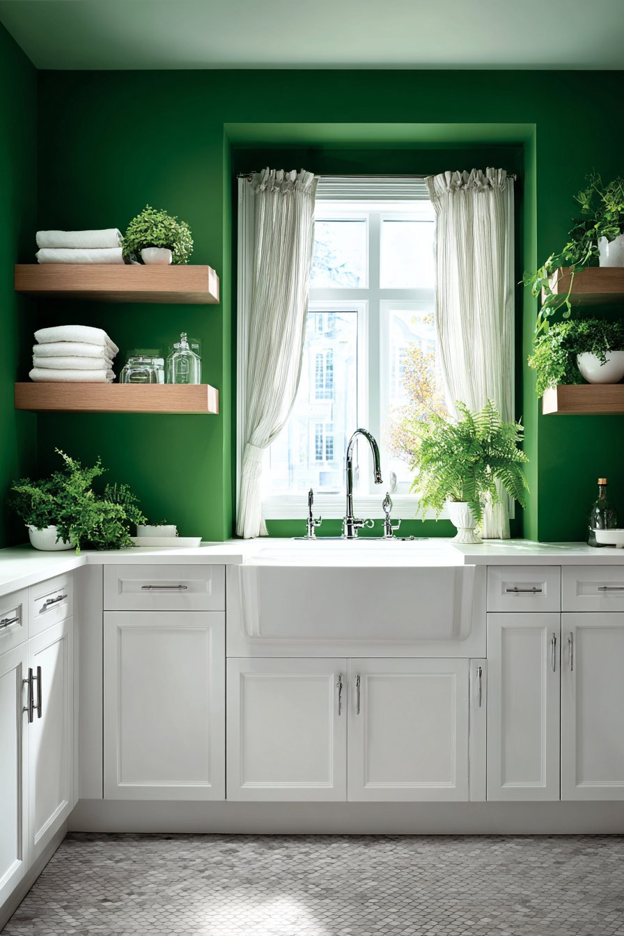Bold Emerald Green Statement Walls