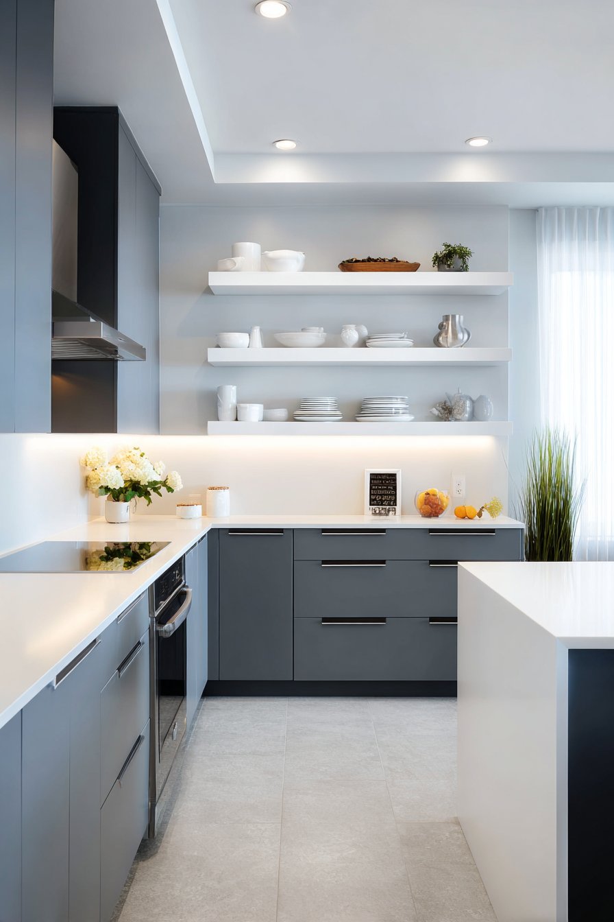 Sleek Handleless Contemporary Kitchen