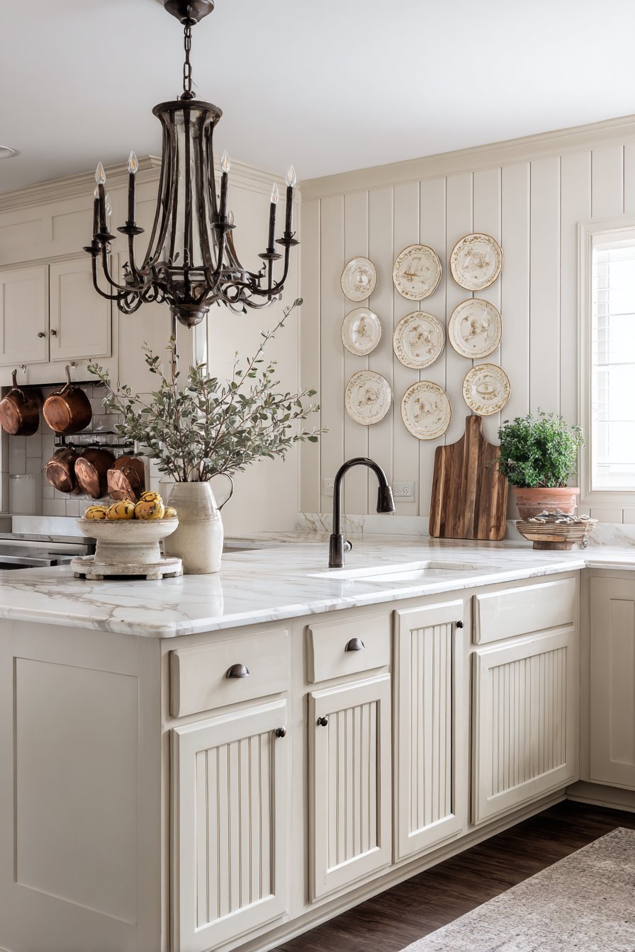 Farmhouse Vintage Enamelware Plate Display