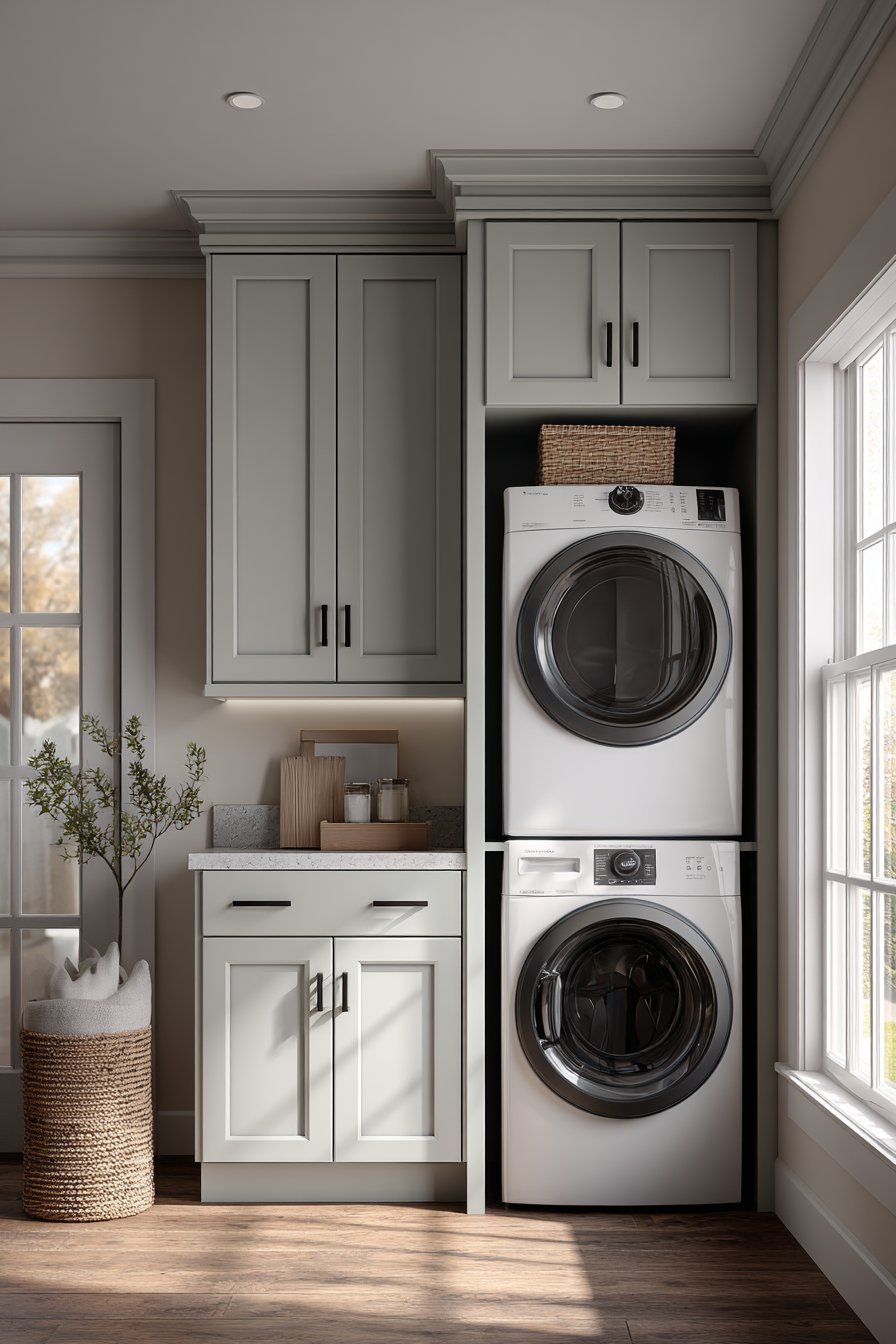 Compact Grey Flat-Panel Space-Saving Solution