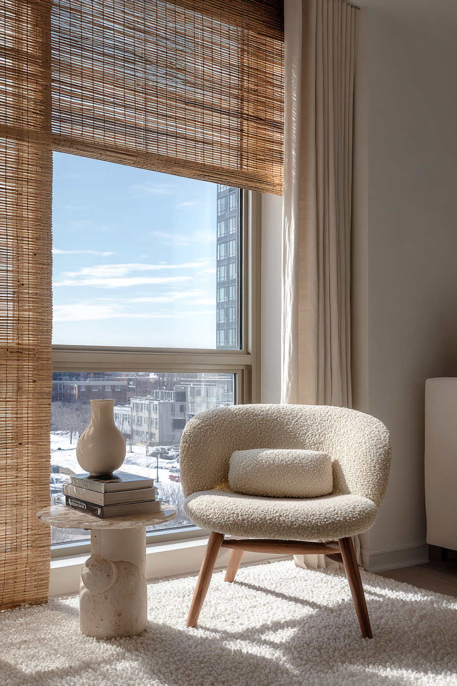 Cozy Bouclé Reading Nook