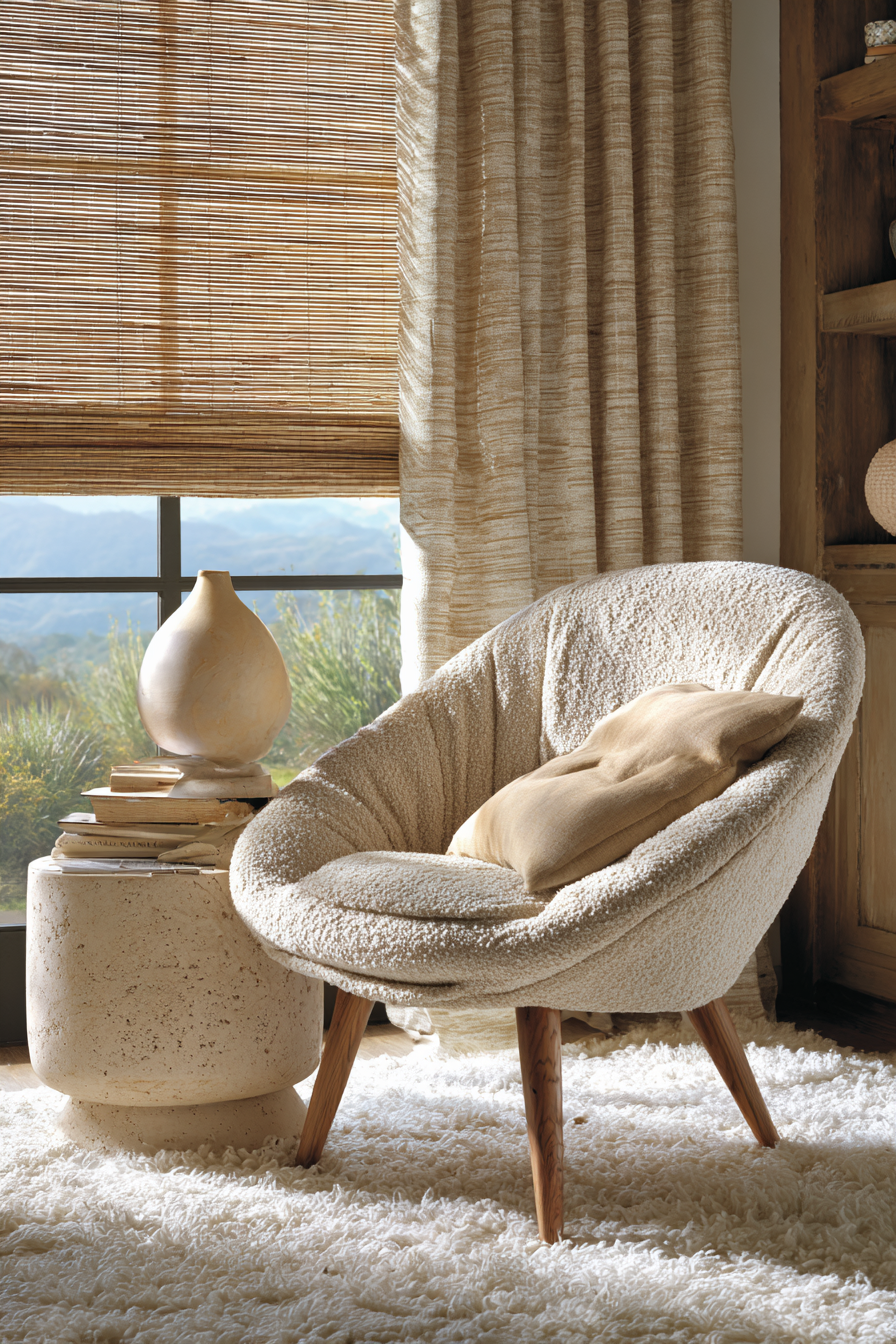 Cozy Bouclé Reading Nook