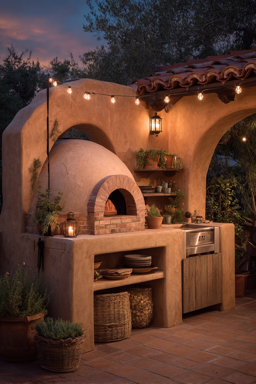 Rustic Brick Pizza Oven Centerpiece