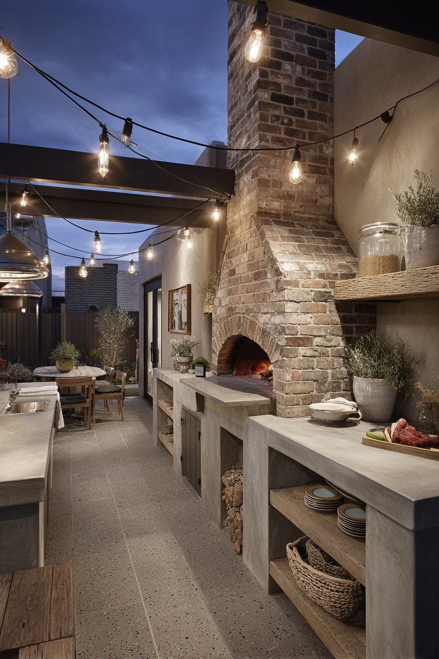 Rustic Brick Pizza Oven Centerpiece