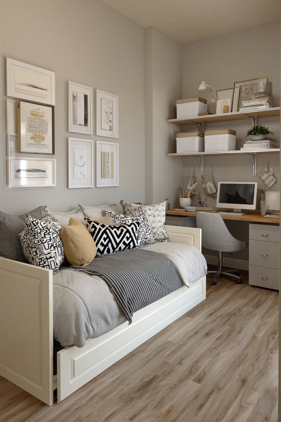 Multi-Functional Home Office and Guest Room Combination