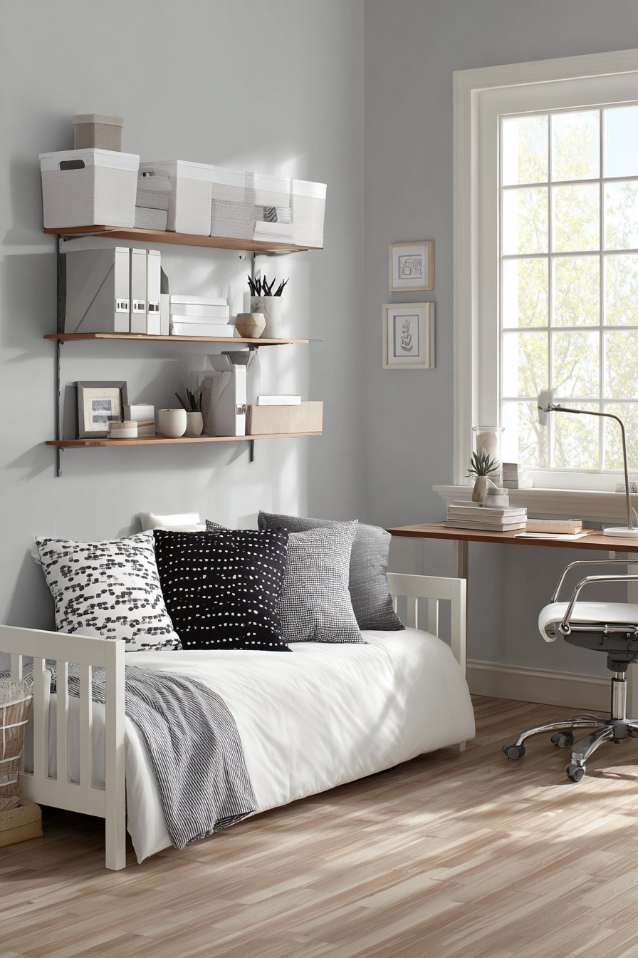 Multi-Functional Home Office and Guest Room Combination