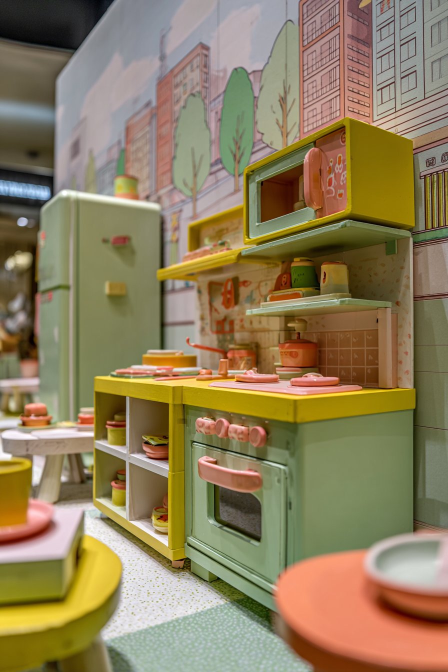 Miniature Kitchen Play Corner